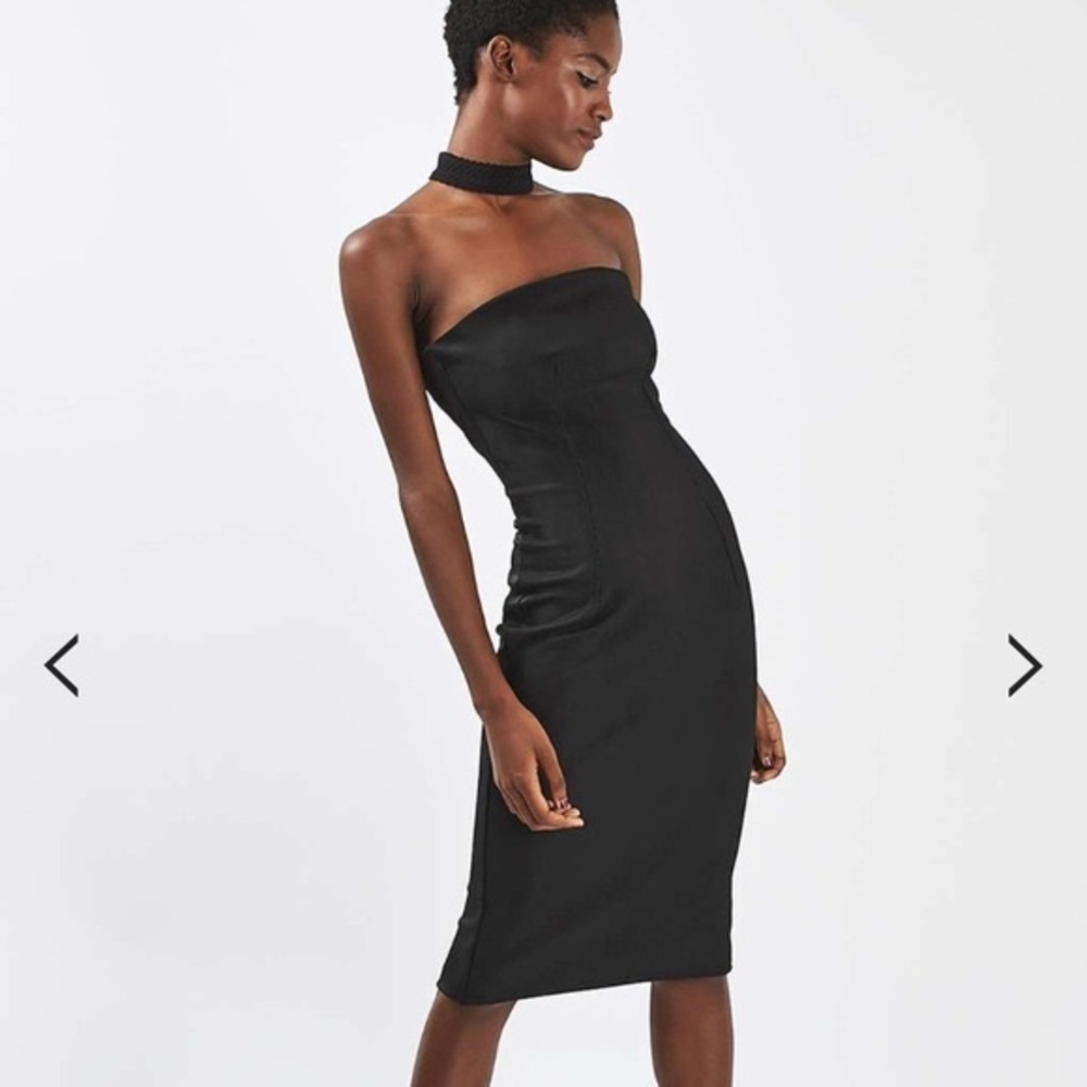 TopShop Black Tube Choker Dress